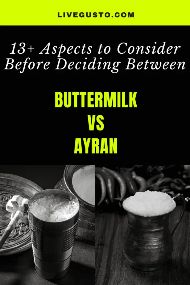 Buttermilk versus Ayran