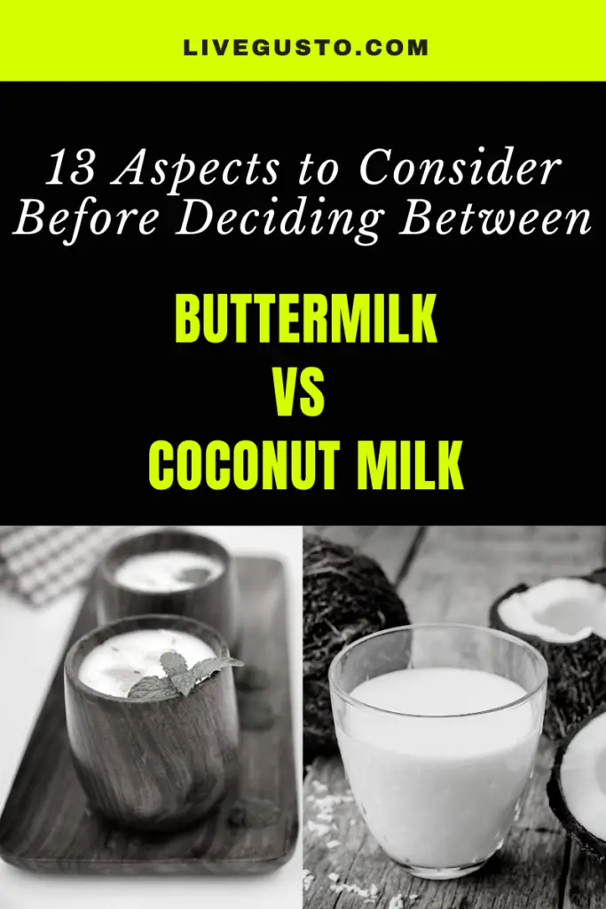 Buttermilk versus Coconut milk 
