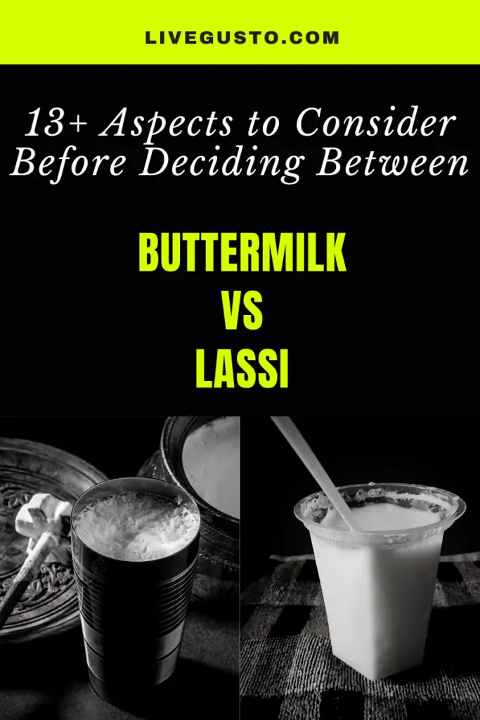 Buttermilk versus lassi