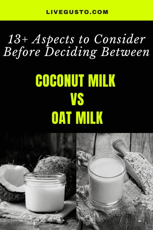 Coconut milk Versus Oat Milk