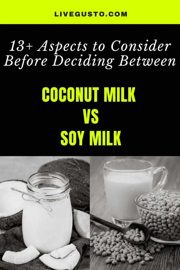 Coconut milk Versus Soy Milk