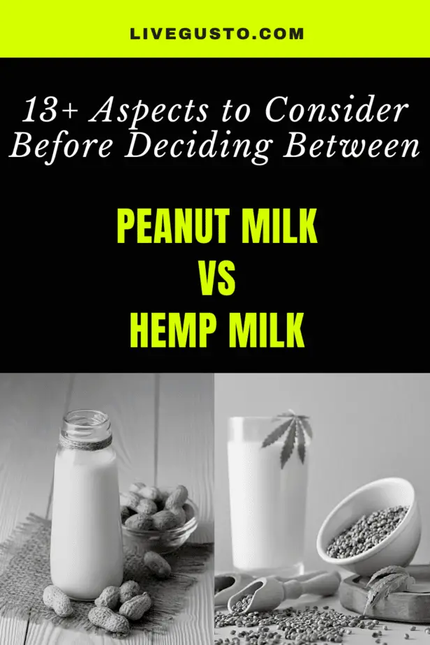 Peanut milk Versus Hemp Milk