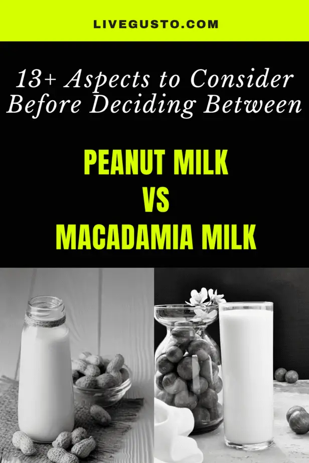 Peanut milk Versus Macadamia Milk