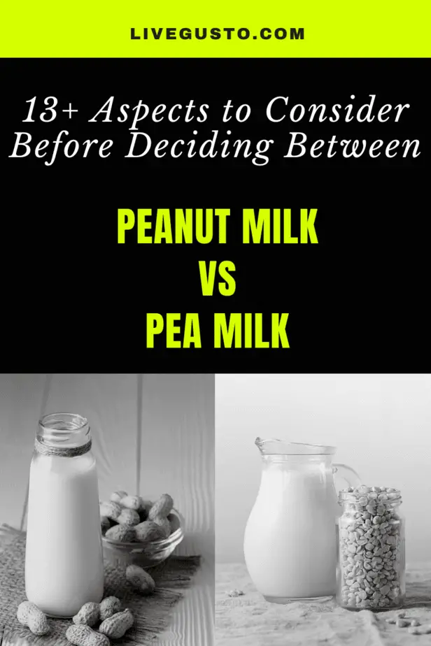 Peanut milk Versus Pea Milk