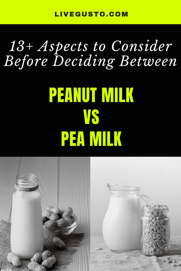 Peanut milk Versus Pea Milk