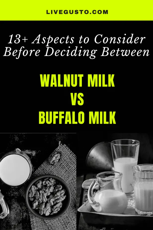 Walnut milk versus Buffalo Milk