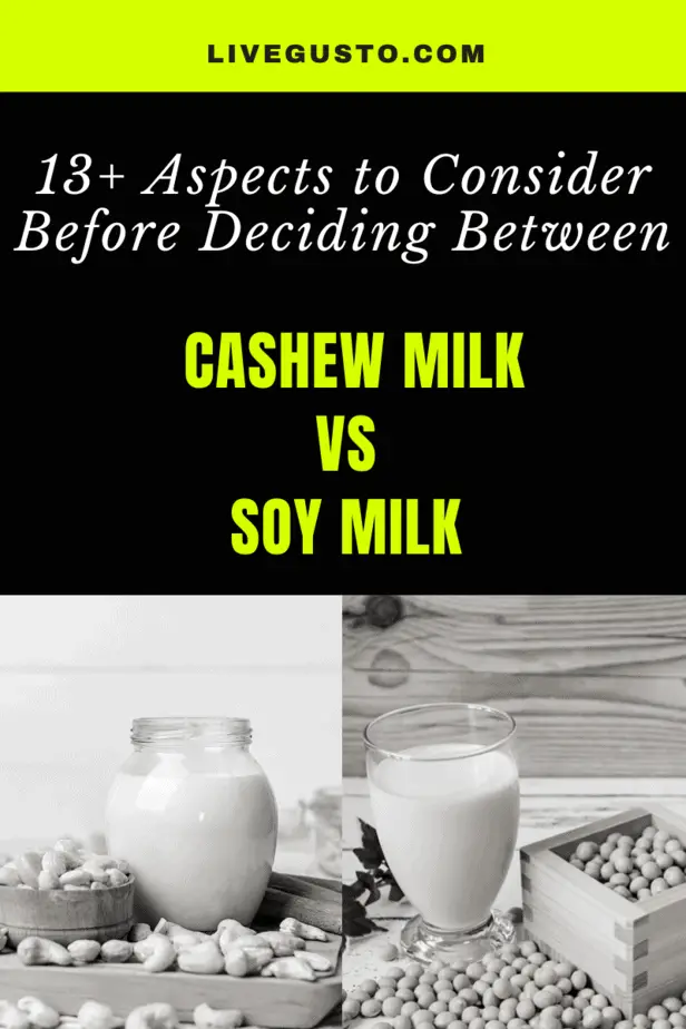 Cashew Milk Versus Soy Milk
