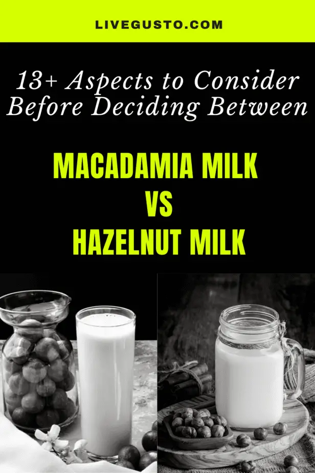 Macadamia milk versus Hazelnut milk