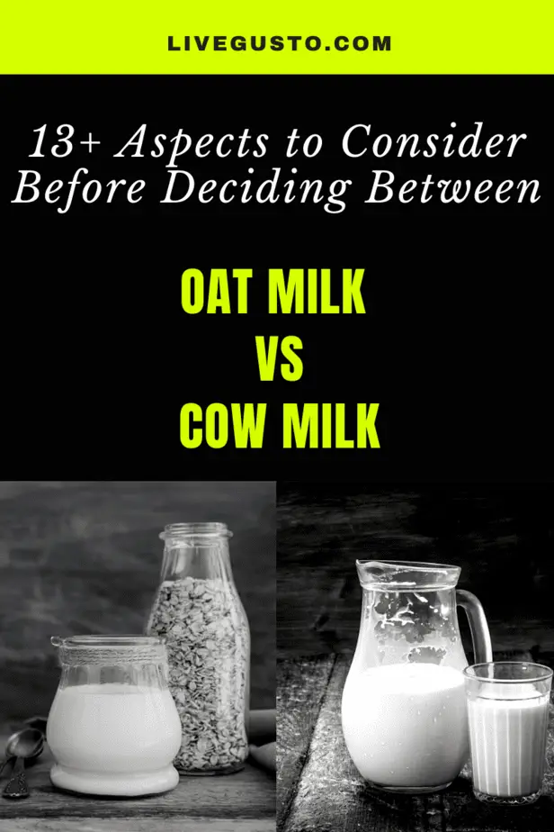 Oat milk versus Cow milk, better