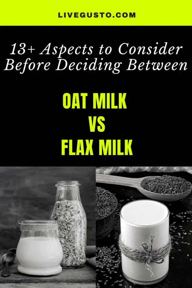 Oat milk versus Flax milk