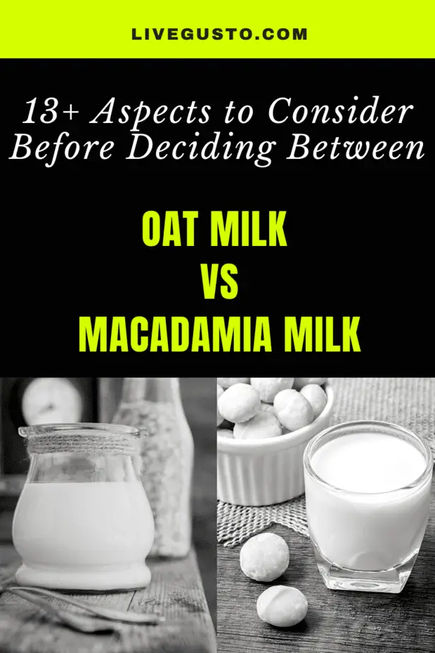 Oat milk versus Macadamia milk