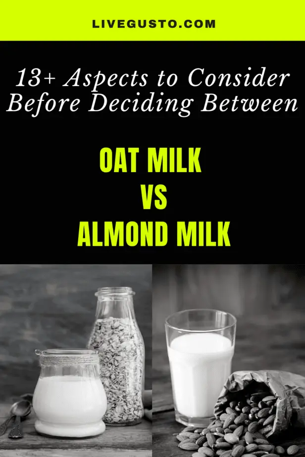 Oat milk versus almond milk
