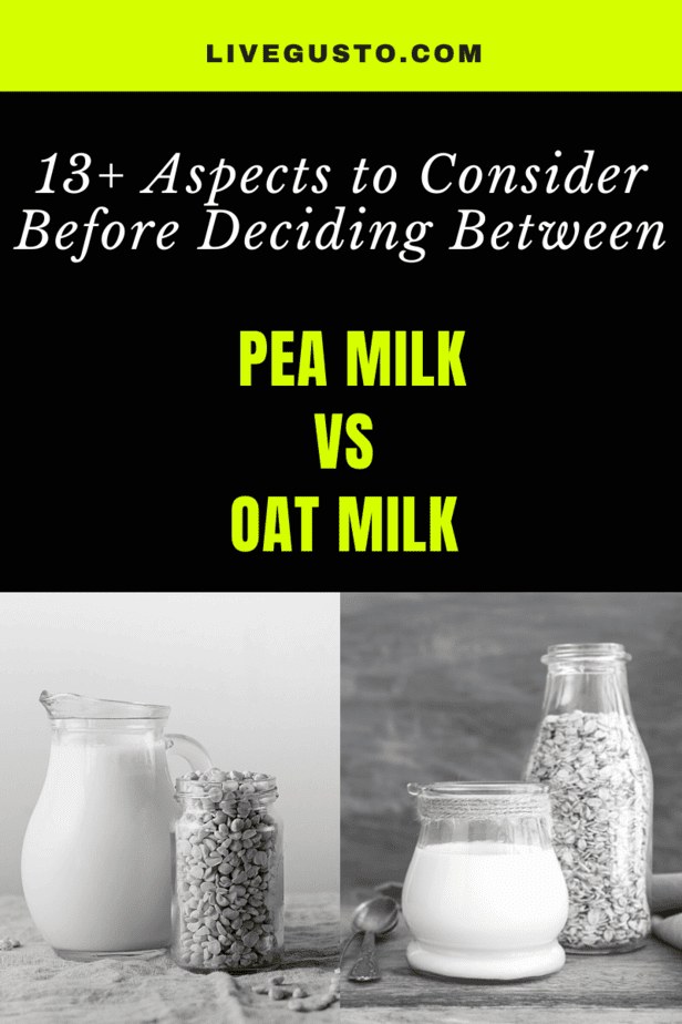 Pea milk versus Oat milk