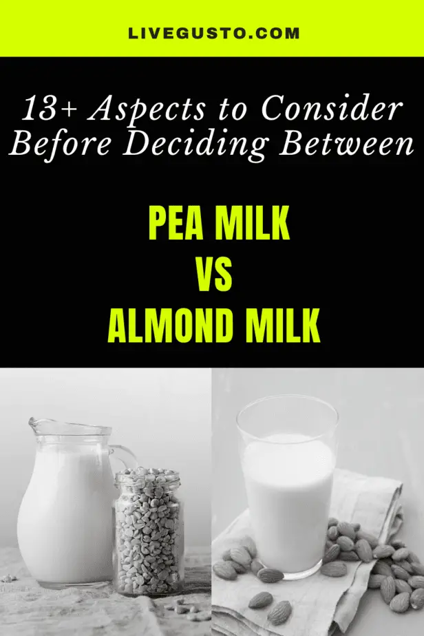 Pea milk versus almond milk