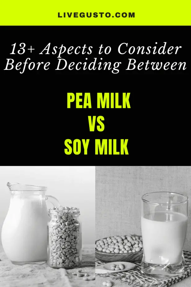 Pea milk versus soy milk