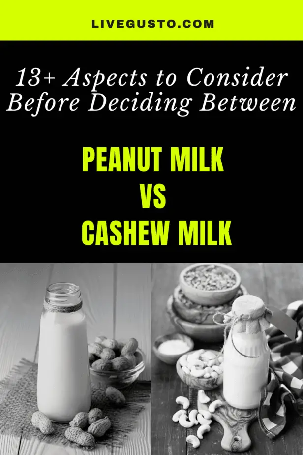 Peanut Milk Versus Cashew Milk