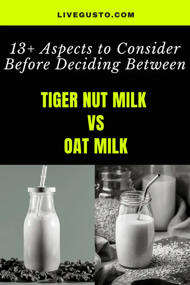 Tiger nut milk versus Oat milk