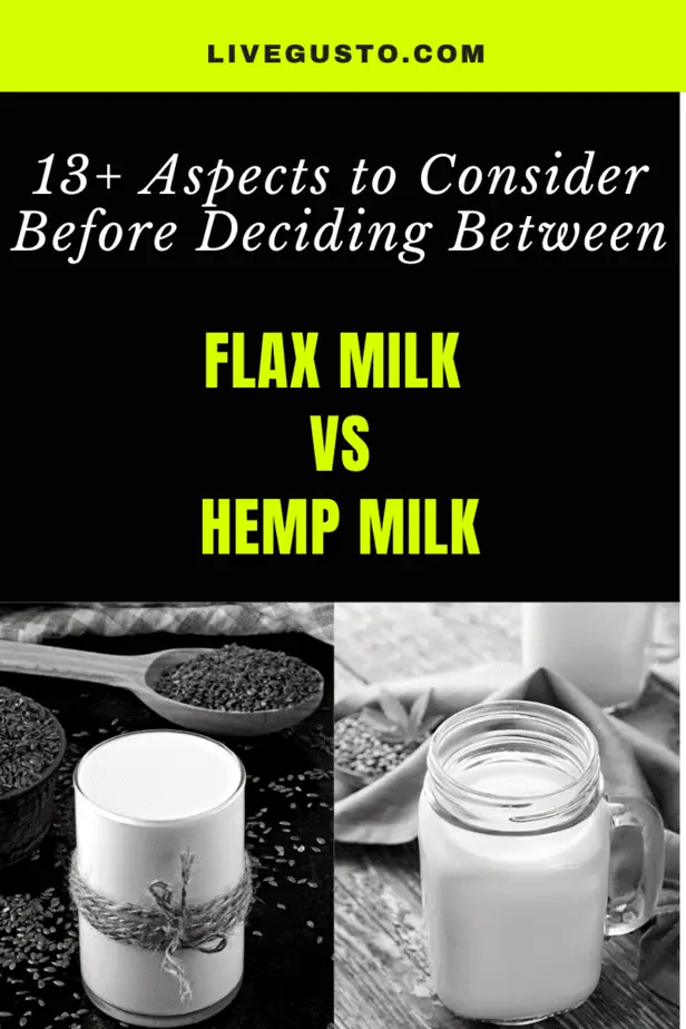 Flax milk versus Hemp milk