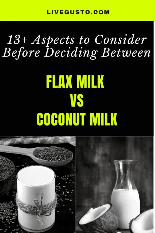 Flax milk versus coconut milk