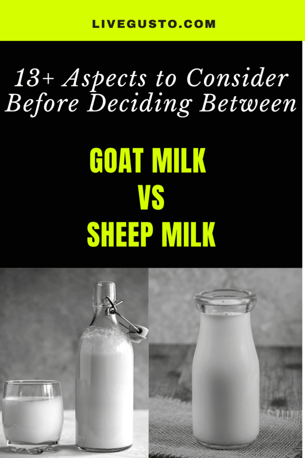 Goat milk versus Sheep milk