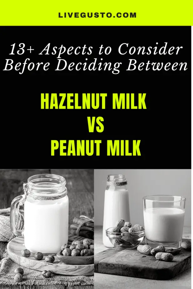 Hazelnut milk versus Peanut milk
