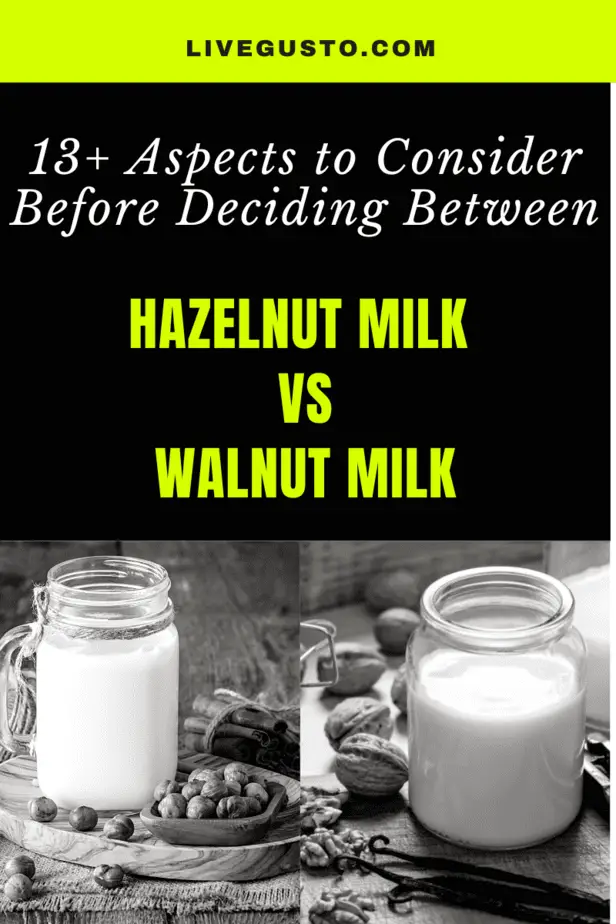 Hazelnut milk versus Walnut milk