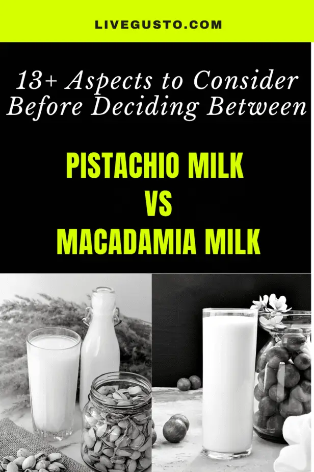 Pistachio milk versus Macadamia milk