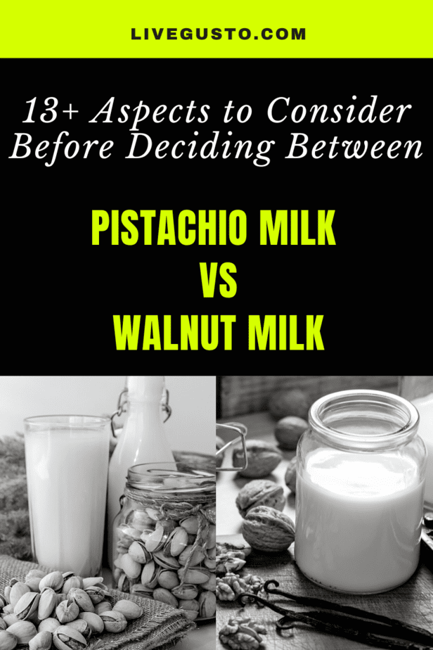 Pistachio milk versus walnut milk