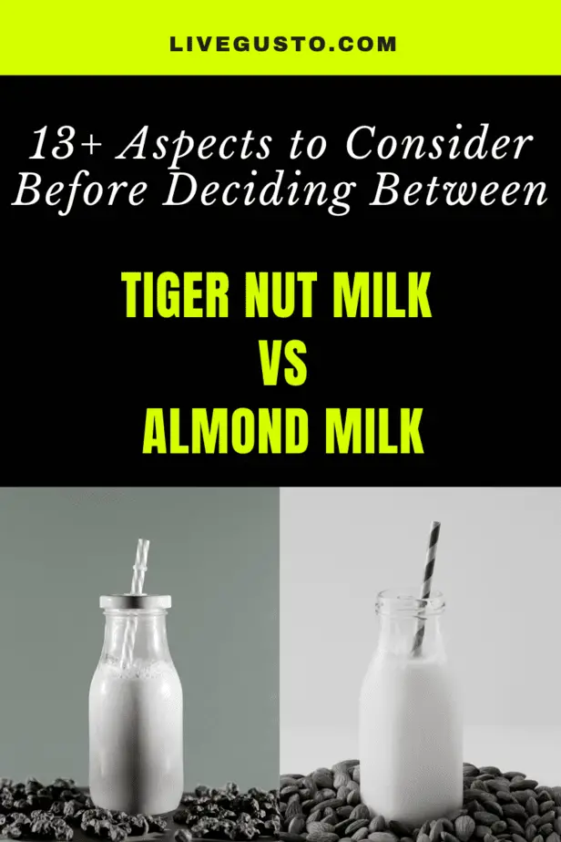 Tiger nut milk versus almond milk