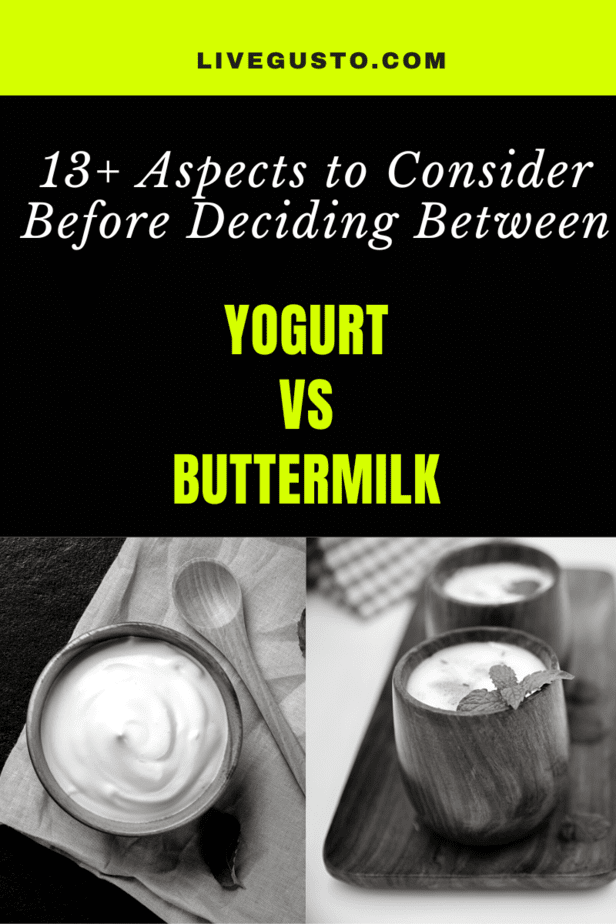 Yogurt versus Buttermilk