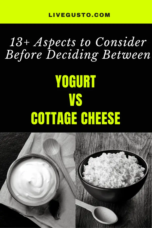Yogurt versus Cottage Cheese
