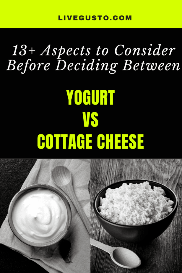 Yogurt versus Cottage Cheese