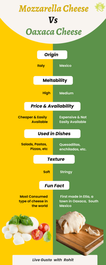 Mozzarella Cheese Vs Oaxaca Cheese