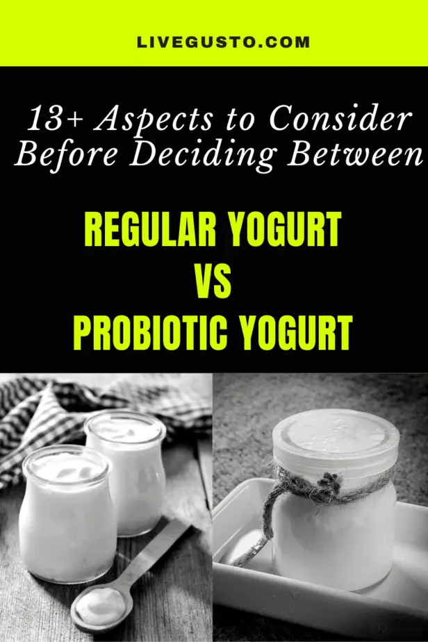 regular yogurt Vs probiotic yogurt