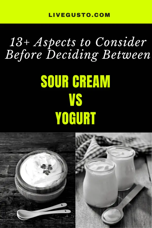 sour cream Vs yogurt
